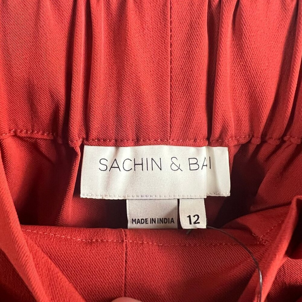Sachin & Babi Sophie Pants rust wide leg paper bag waist.  Size 12 - Picture 9 of 12
